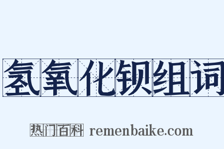 氢氧化钡组词是什么意思的图片